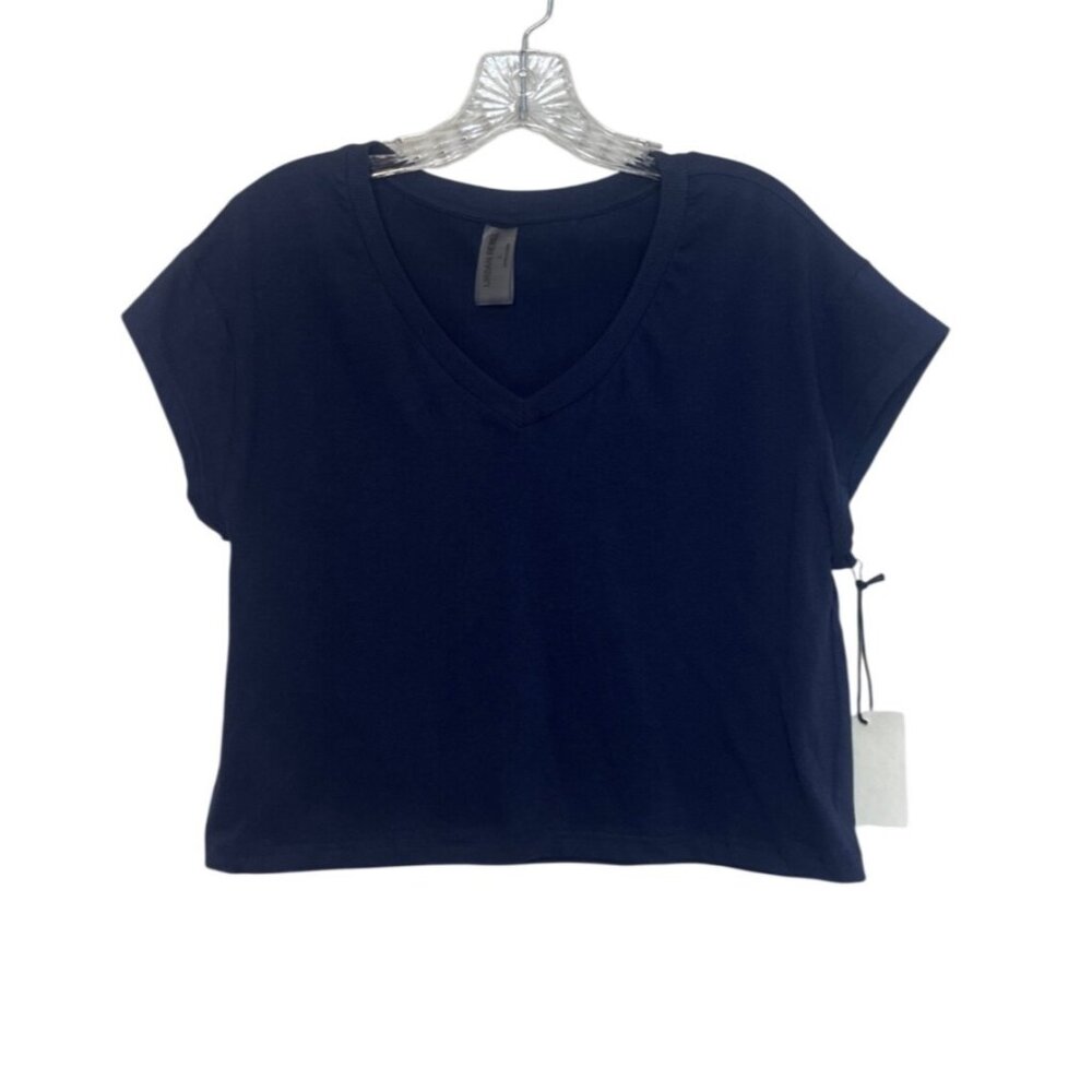 Urban Rebel Vneck Crop Top Womens Large Blue New